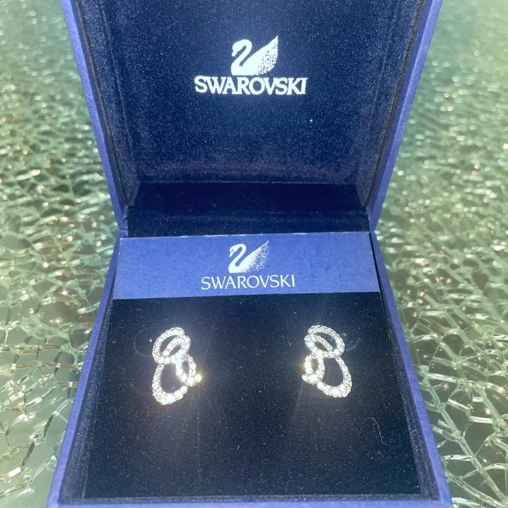 Swarovski  Titanium Crystal Earrings